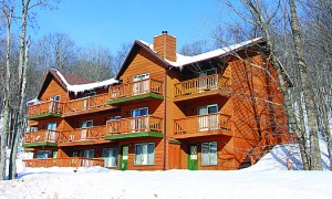 The Pioneer Condos at Ski Brule are located across the street from the Ski Brule Mountain.