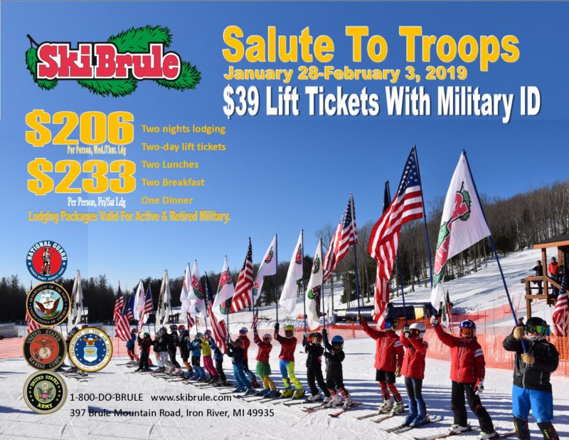 Discounted lift tickets & lodging packages for Military