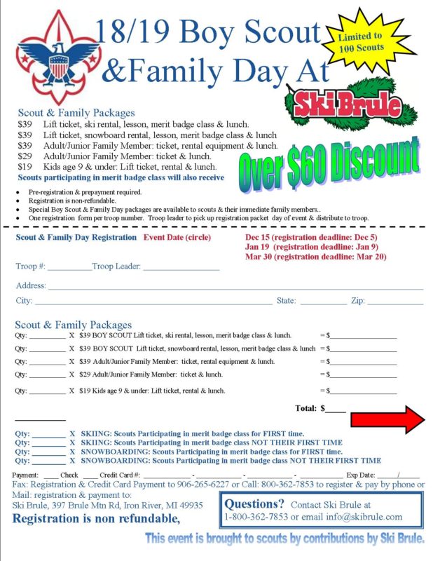 Boy Scout Winter Merit Badge & Family Day