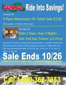 1/2 Price Tickets When You Stay 2 Nights & Ride 2 Days