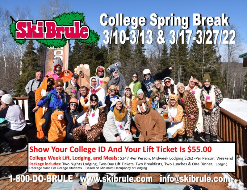 College Spring Break Ski Trip Special