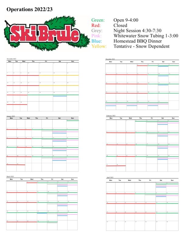 Trail Map Ski Brule Michigan Ski Trail Map Snowboard Terrain