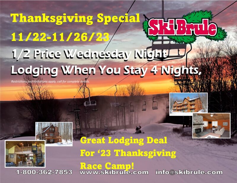 1/2 Price Thanksgiving Wednesday Lodging When You Stay 4 nights