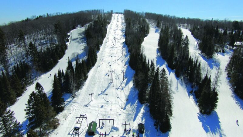 Ski Brule trail map showing ski trails, lifts and terrain in Michigan's Upper Peninsula