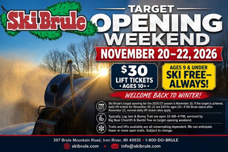 Ski Brule Target Opening Weekend 2026/27 poster or cover